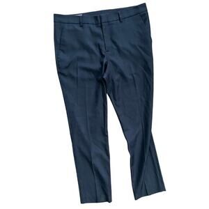 Perry Ellis Portfolio Black Very Slim Dress Slacks 38x32